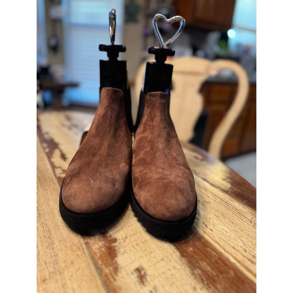 AMALFI | NWT Brown Suede Ankle Boots & Booties Size 12.5 - Picture 3 of 9